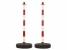 Signalisation Poteau polyethylene Ø40 Rouge/Blanc Base remplissable eau/sable = 4kg BGT