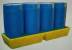 Stockage Retention Bac de rétention 450 L longitudinal  L 2 470 x l 710 x H 330 mm cap. 450L Caillebotis acier galvanisé