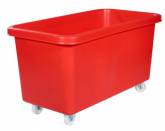 Divers Cuve rectangulaire mobile rouge 1308*699*ht 737 mm 2 roue piv + 2 fixes