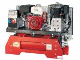 Groupe Autonome Compresseur 2 pistons essence skid'air 12HP 67m3/h 50L 6kva mono Guernet