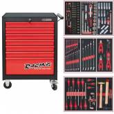 Outillage a main Servante 7 tiroirs equipée de 158 outils KS TOOLS