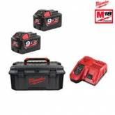 Perceuse Pack Energie 18V 9Ah 2 bat+chargeur universel+caisse Milwaukee