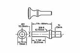 Outil Pneumatique Tas a planer 44.5mm emmenchement 10.2mm Cedrey