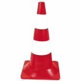 Signalisation Cone plastique rouge fluorescent pvc anti uv HT 50cm poids 1.1kg Taliaplast