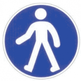 Signalisation Panneau utiliser le passage 330*200 PS Choc 3mm Taliaplast