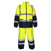 Pantalon HV Ensemble de pluie VIZRAIN Taille XL Jaune/Marine 100% Polyester oxford 300D EN ISO 20471 class 2 EN 343 3/3 BGT