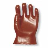 Gant PVC rouge enduit 27cm medium chimique T10 (La paire/paquet de 10) BGT