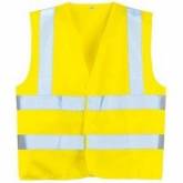 Produit d'hygiène Gilet hi-viz jaune, baudrier + double bande EN20471 class 2 BGT
