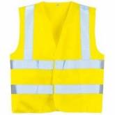 Produit d'hygiène Gilet hi-viz jaune, baudrier + double bande EN20471 class 2 BGT