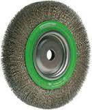 Finition Brosse Fil ondulé  inox 0.3 Ø150 mm largeur 30 mm Alésage 31.75 avec reducteur13/15/16/19/20/ 7/8 Cibo