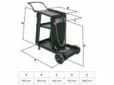 Mobilier CHARIOT WELD-CAR MOYEN pr Onduleur ou poste portable et Bouteille de gaz Trafimet