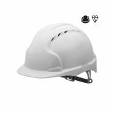 Divers Casque EVOLite® Blanc ventilé, visière standard & harnais ajustement 3D, serrage crémaillère JSP