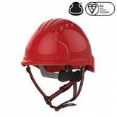 Anti-chute Casque Dualswitch ROUGE Norme EN397 et EN12492 avec Harnais de tete JSP