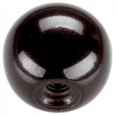 Element standard Boule DIN 319, Ø 40, avec taraudage dans le plastique, forme C, noir Halder