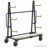 Stockage Retention Chariot ratelier bras avec butées 50mm Roues Ø 200 mm Hauteur 1480 mm