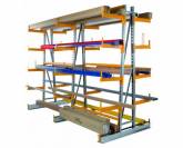 Mobilier Rayonnage Cantilever Horizontal simple face 4 bras profondeur 400mm 200KG/hauteur