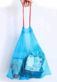 Produit d'hygiène Sacs poubelle bleu 160L avec corde extra résistant 30 microns (30 sacs)