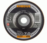 Abrasif Disque a ebarber ALU moyeu deporte RS24 125x7.0mm (le disque/boite de 25) Rhodius