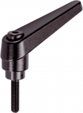 Visserie Fixation Levier de blocage réglable à vis Ø 22 x M 10 x 25 noir