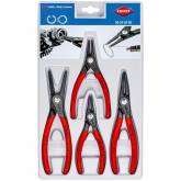 Outillage a main Jeu de 4 pinces pour circlips Knipex