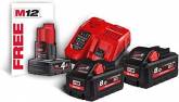 Perceuse Pack batterie M18 HNRG-802 2 batteries 18v 8Ah+ chargeur rapide 1 bat.M12 4Ah offerte