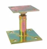 Visserie Fixation Support de fixation en acier bichromate 100x100mm regl h 110/155 mm