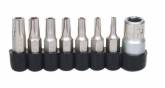 Outillage a main Jeu d'embouts de vissage TORX percé 5 pans 1/4