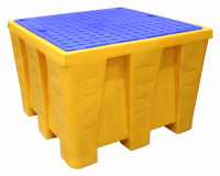 Divers Maxi-Réten 1200L 1300x1300x900mm Caillebotis plastifié Charge Utile 2000 Kg