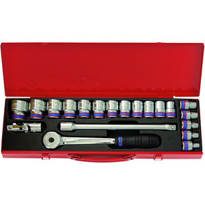 Outillage a main Coffret 1/2 20 pièces de 8 à 32mm cliquet 72