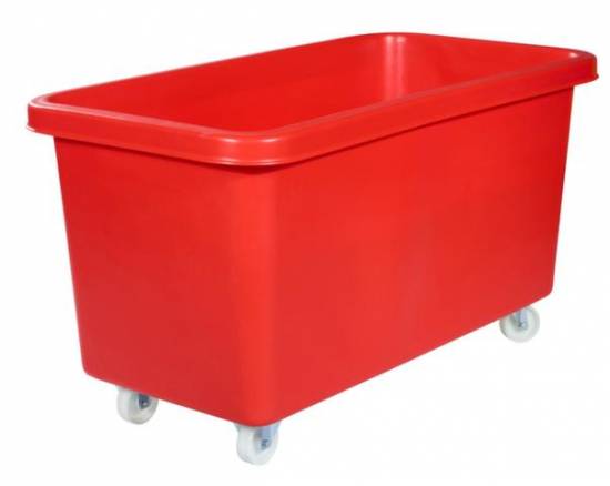Divers Cuve rectangulaire mobile rouge 1308*699*ht 737 mm 2 roue piv + 2 fixes