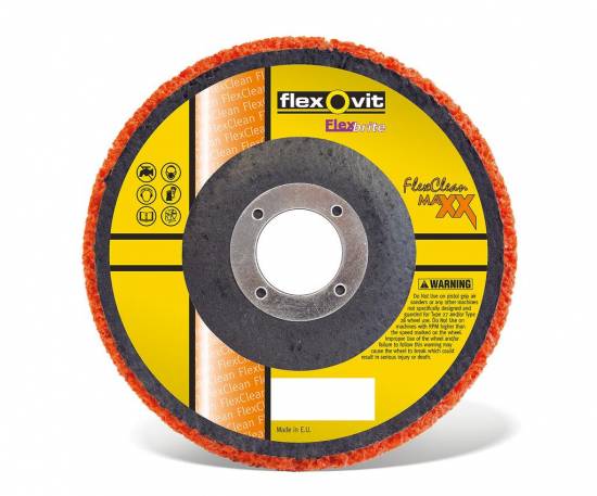 Finition Disque compresse FLEXCLEAN MaXX Ø125 X 12 X 22 (orange) Saint Gobain Abrasifs