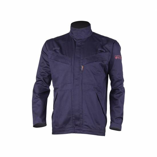 Veste multi-risques STELLER navy 98% coton 350g/m2 Coverguard