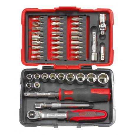 Outillage a main Coffret de douilles et accessoires 1/4 KS TOOLS