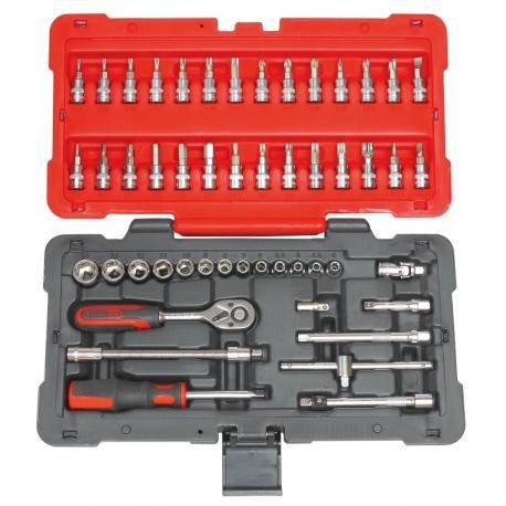 Outillage a main Coffret de douilles et accessoires 1/4 KS TOOLS