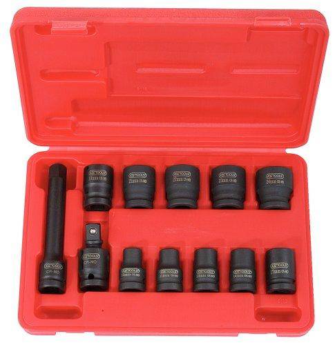 Outillage a main Coffret de douilles à chocs 6 pans 1/2'' - 10 douilles, 1 cardan, 1 rallonge - 12 Pcs de 10 à 24mm KS TOOLS