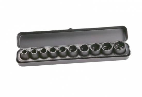 Outillage a main Coffret de 10 douilles chocs de 10 a 24mm 1/2" Hikoki