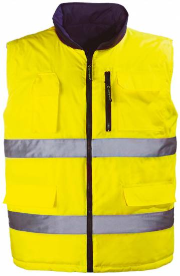 Veste Gilet réversible HI WAY jaune/gris taille XL BGT