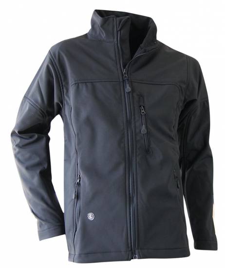 Veste Blouson QUARTZ polaire softshell mi zippée noir LMA