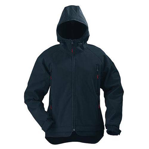 Veste softshell à capuche noire Coverguard