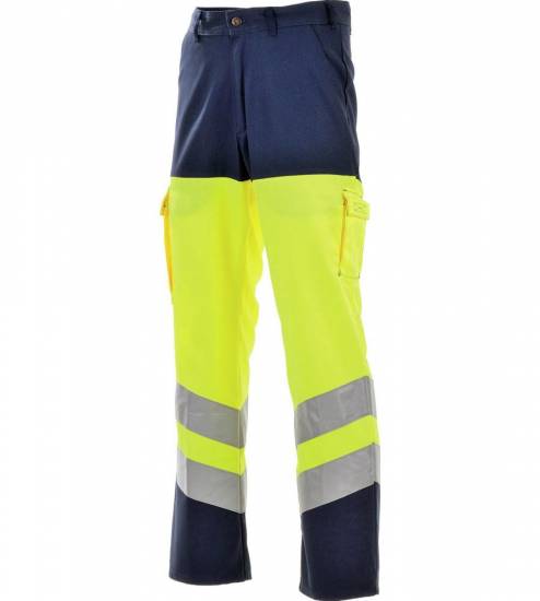 Pantalon AVERTIR EN471 classe 2 fluo bleu/jaune LMA