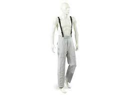 Pantalon JAK-150 en croûte de bovin, avec une poche arrière, bretelles en nylon et boucle rapide. Coutures en fil de Kevlar®. Trafimet