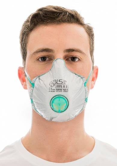 Voie respiratoire Masque coque FFP3 R D valve hte efficacite BLS 030 bte de 10