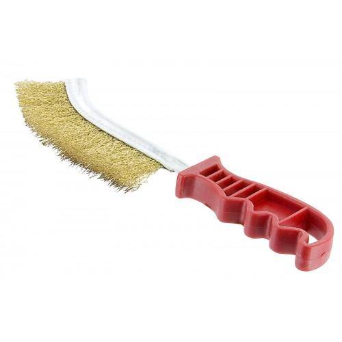 Finition Brosse a main laiton 245mm manche plastique SIT