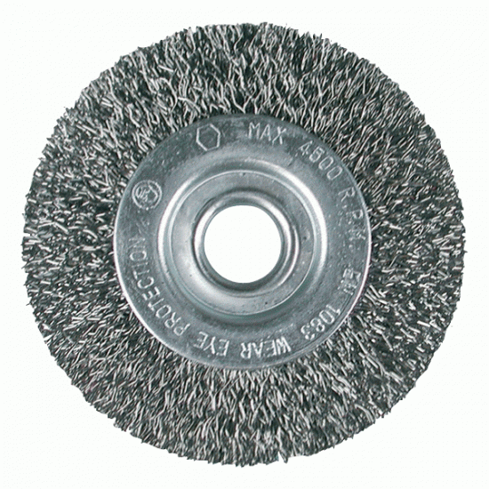 Finition Brosse circulaire INOX Ø100mm ep:9mm fil 0.3 pour perceuse SIT