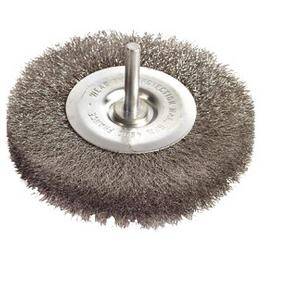 Finition Brosse circulaire tige de 6mm Ø70mm ep : 9mm fil acier SIT