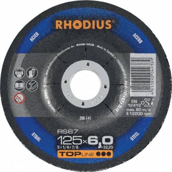 Meulage Disque a ébarber RS67 230x7x22.23 Acier Topline Rhodius