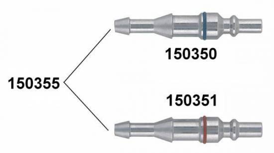 Flamme Paire embouts ISO ox+gaz tuyau Ø10-6mm Le Lorrain