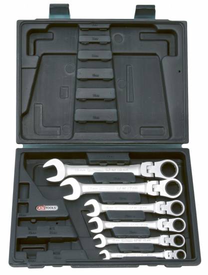 Outillage a main Jeu de cle mixte a cliquet inclinable verrouillable 8 a 19mm KS TOOLS