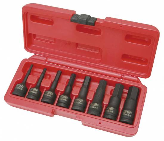 Outillage a main Jeu de douilles males a chocs 6 pans longues KS TOOLS