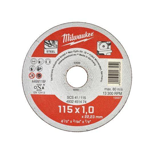 Tronçonnage Disque a tronconner 125 x 3.0 SC41 PRO+ acier Milwaukee